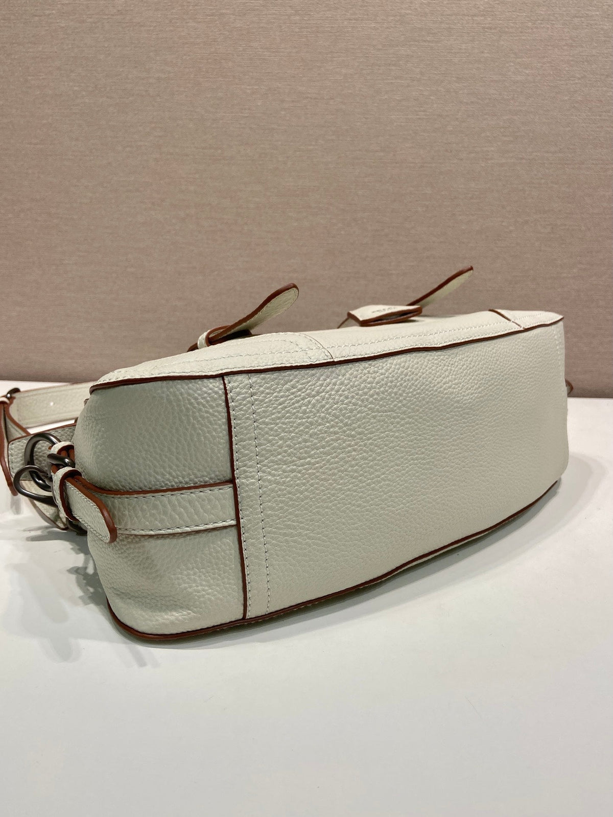 Prada Large Tote Bag 35cm Ivory Leather