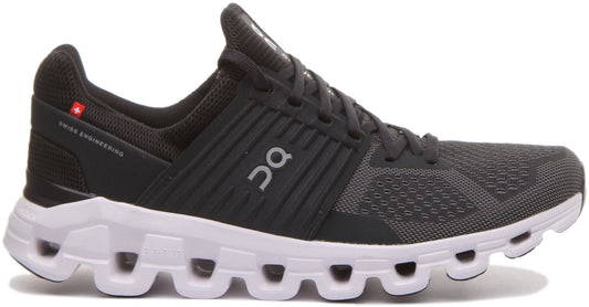 On Running Cloudswift In Black Grey For Mens