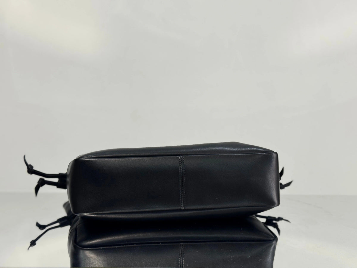 YSL Small Tote Bag 29 Black Caflskin