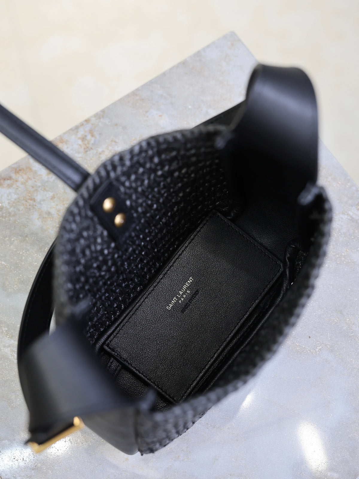 Prada LE 5A7 Mini 15cm Black Raffia Leather GHW