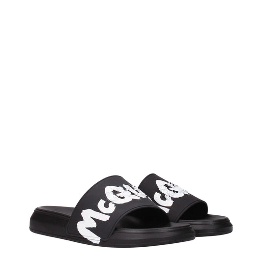 Alexander McQueen Slippers and Clogs Men Rubber Black/White
