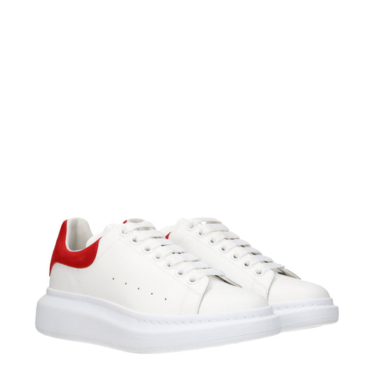Alexander McQueen Sneakers Men Leather White/Red