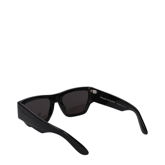 Alexander McQueen Sunglasses Men Acetate Black