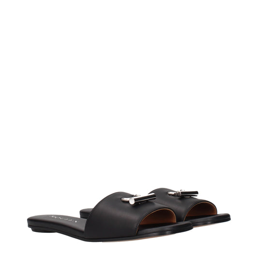 Alexander McQueen Slippers and Clogs Women Leather Black