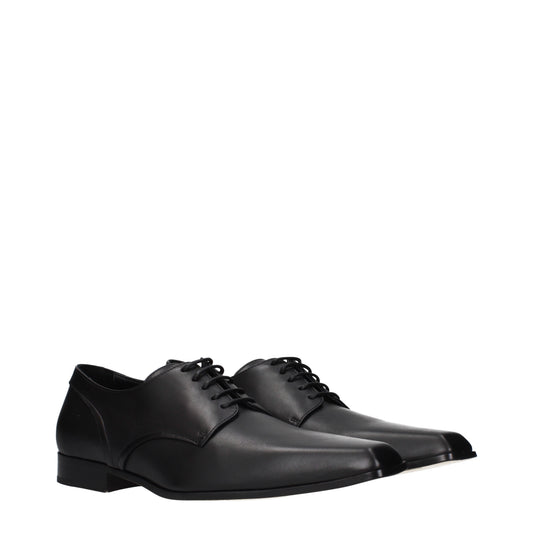 Alexander McQueen Lace up and Monkstrap Men Leather Black