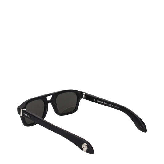 Alexander McQueen Sunglasses Men Acetate Black/Electric Blue