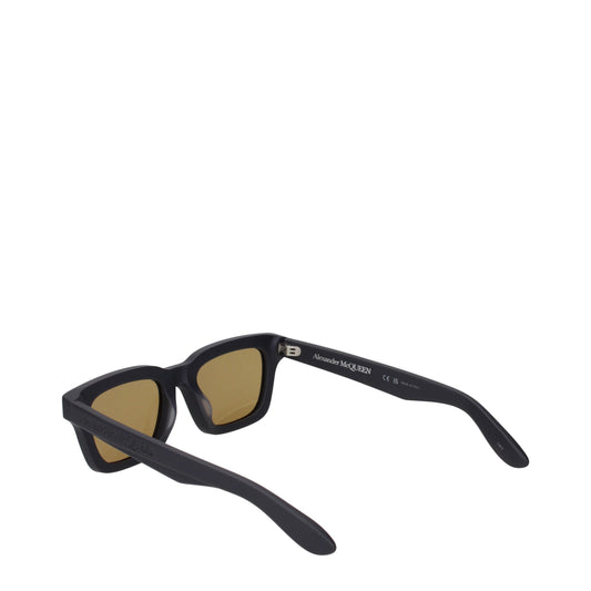 Alexander McQueen Sunglasses Men Acetate Gray/Yellow