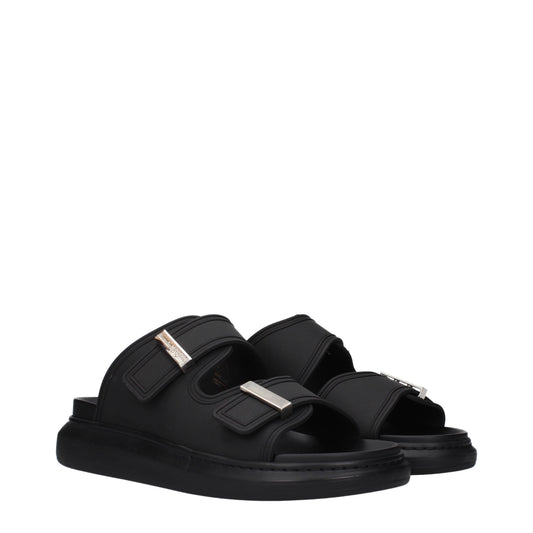 Alexander McQueen Slippers and Clogs Men Rubber Black