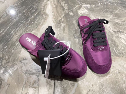PRA 26S Mule Sneaker Purple Suede Canvas
