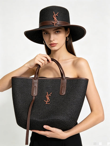 YSL Tote Bag & Hat Set Plant Grass 209740
