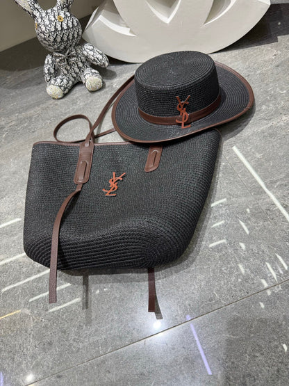 YSL Tote Bag & Hat Set Plant Grass 209740