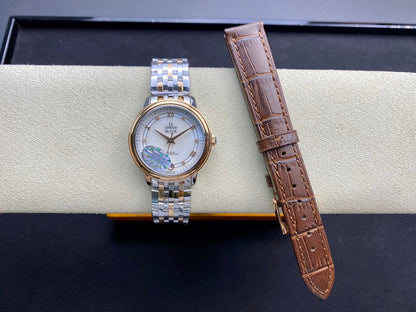 Omega  De Ville 32.7mm Silver Pink Gold