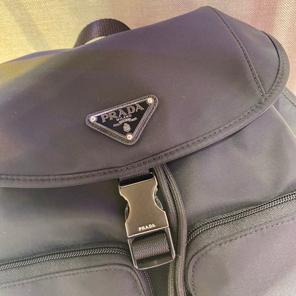 Prada 2026 Backpack 30cm Black Re-Nylon