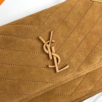 Niki Baby Shoulder Bag 28cm Brown Suede 285493