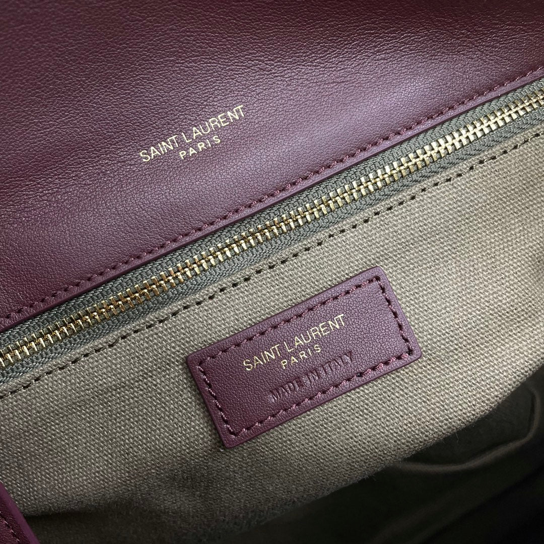 Niki Baby Shoulder Bag 28cm Burgundy Cotton Sheepskin 285496