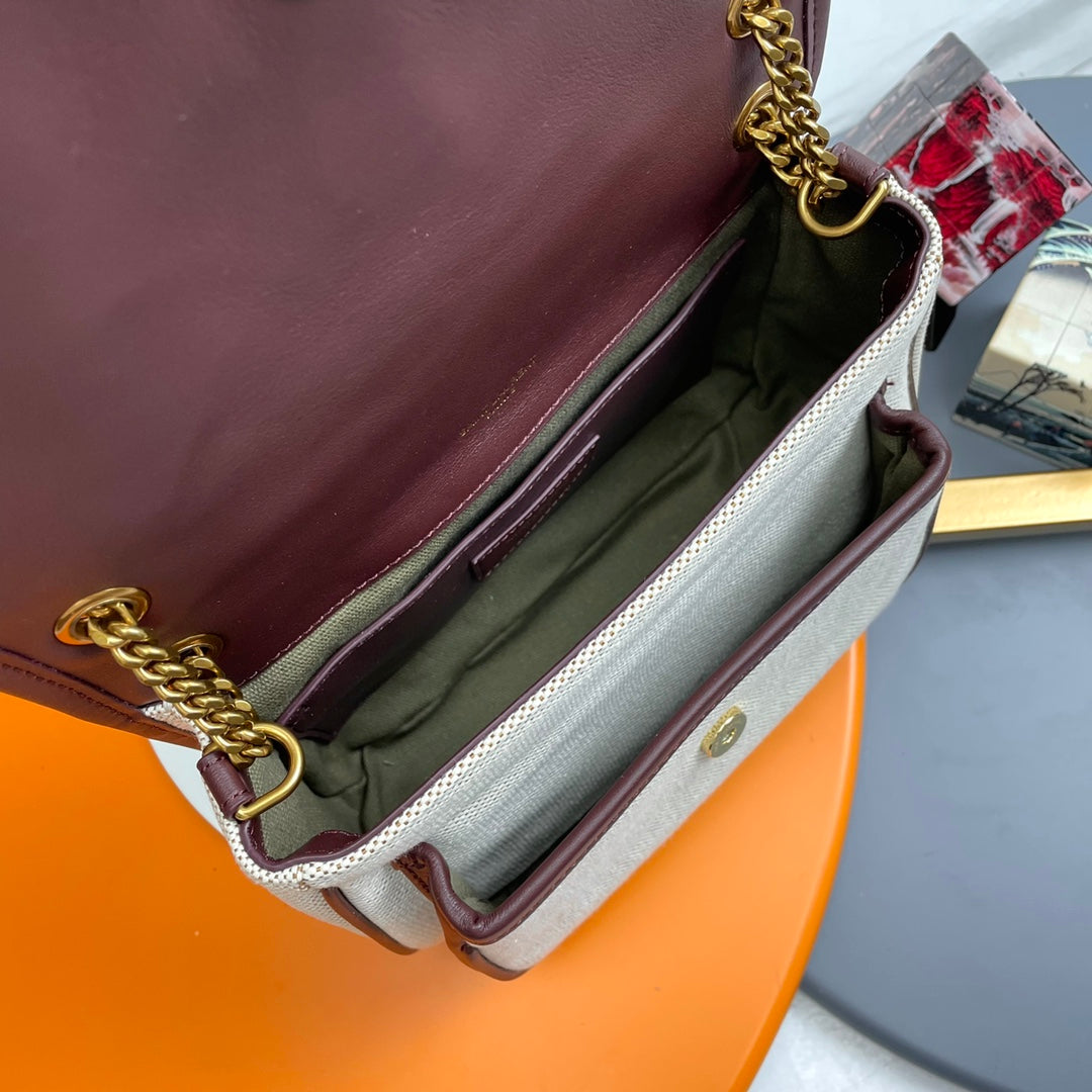 Niki Baby Shoulder Bag 22cm Burgundy Cotton Sheepskin 285499