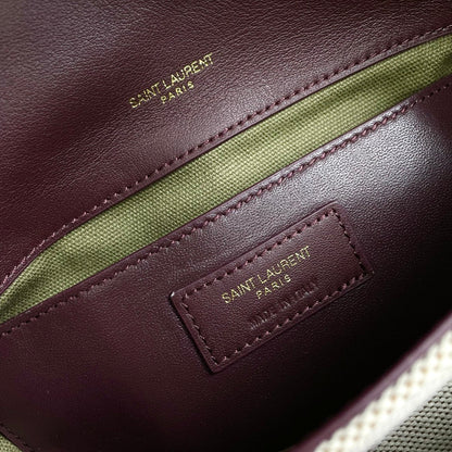 Niki Baby Shoulder Bag 22cm Burgundy Cotton Sheepskin 285499