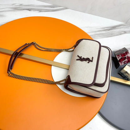 Niki Baby Shoulder Bag 22cm Burgundy Cotton Sheepskin 285499