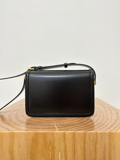YSL Solferino Small Satchel Bag Black mix Beige Gold Calfskin 339470