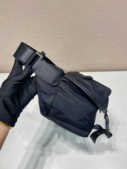 Prada Mini Messenger Bag 27cm Black Re-Nylon Leather