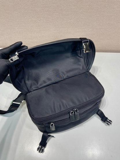 Prada Mini Messenger Bag 27cm Black Re-Nylon Leather
