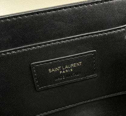 YSL Solferino Small Satchel Bag White Calfskin 285573