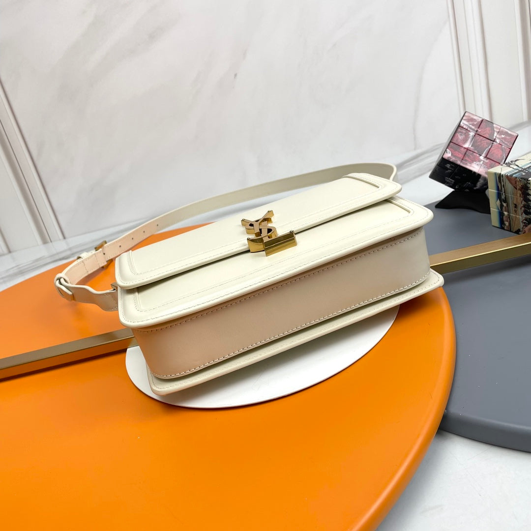 YSL Solferino Small Satchel Bag White Calfskin 285573