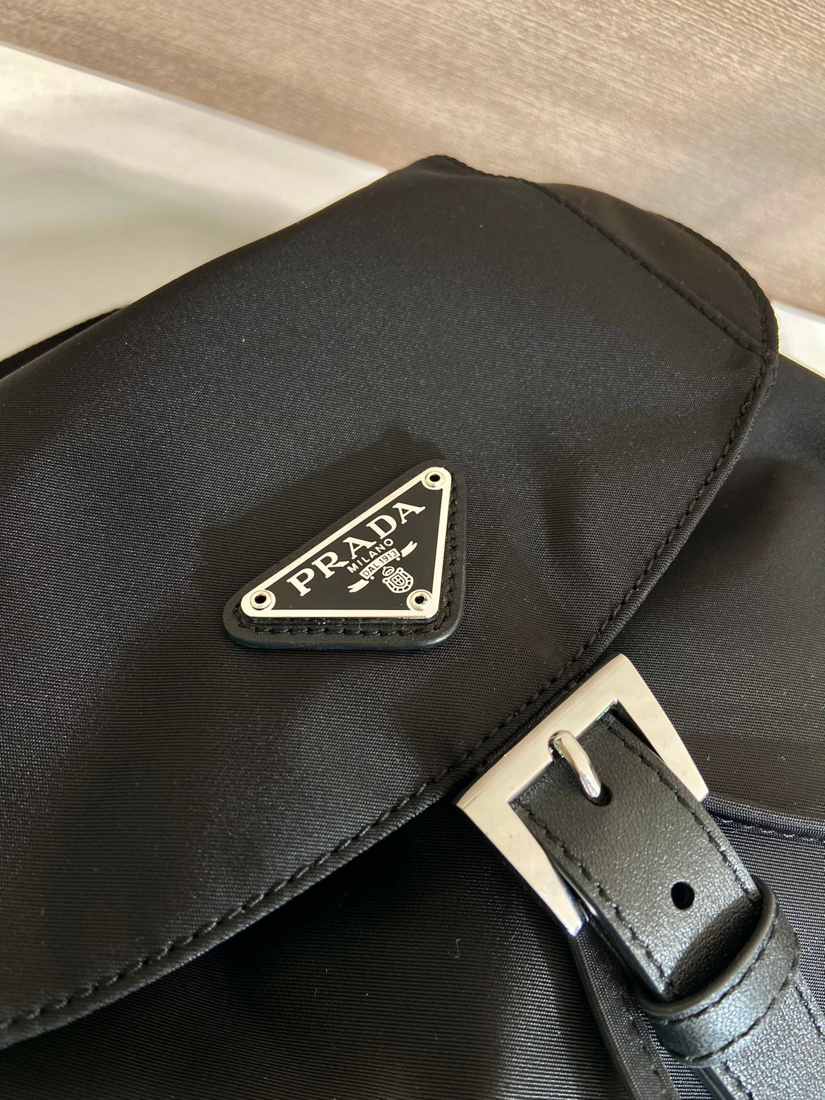 Prada 2026 Backpack 27cm Black Re-Nylon