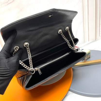 YSL Large Loulou Bag 33cm Black Lambskin SHW