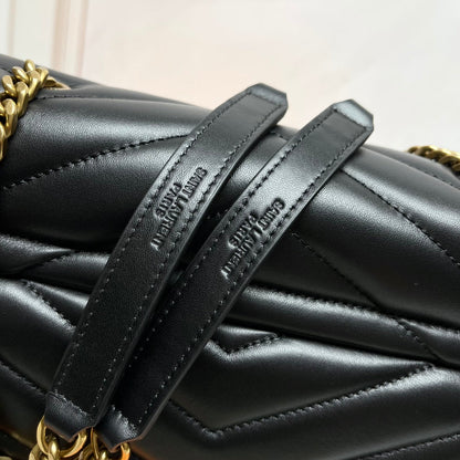 YSL Large Loulou Bag 33cm Black Lambskin GHW
