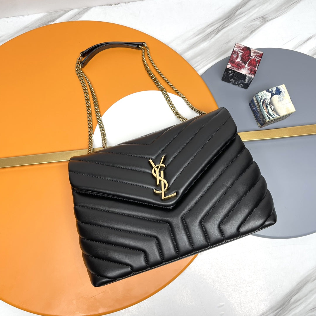 YSL Large Loulou Bag 33cm Black Lambskin GHW