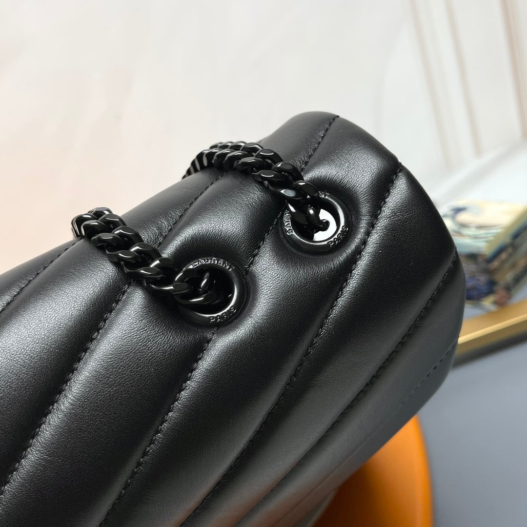 YSL Large Loulou Bag 33cm Full Black Lambskin