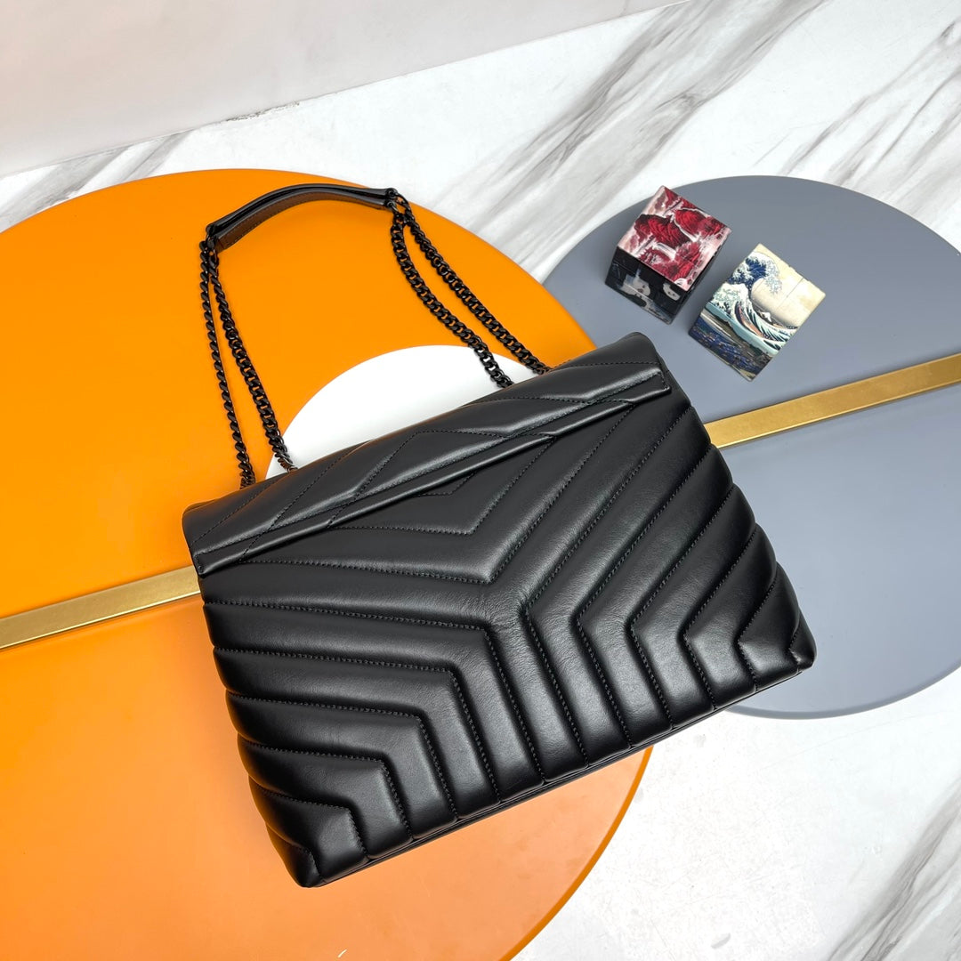 YSL Large Loulou Bag 33cm Full Black Lambskin