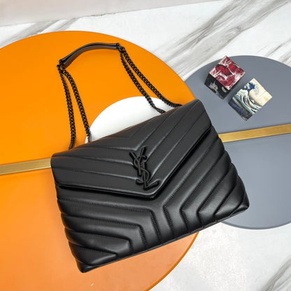 YSL Large Loulou Bag 33cm Full Black Lambskin