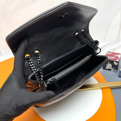 YSL Small Loulou Bag 23cm Full Black Lambskin