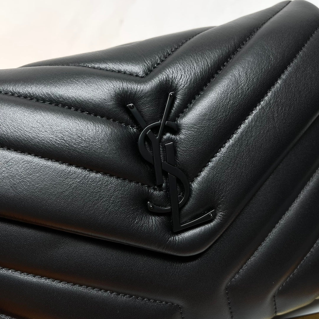 YSL Small Loulou Bag 23cm Full Black Lambskin
