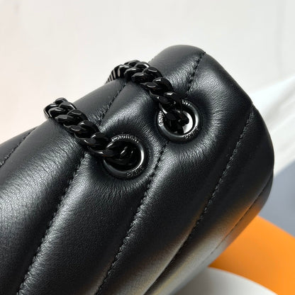 YSL Small Loulou Bag 23cm Full Black Lambskin