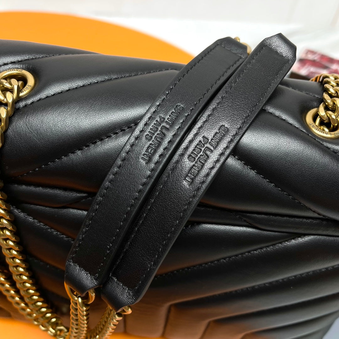 YSL Small Loulou Bag 23cm Black Lambskin GHW