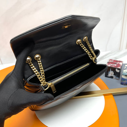 YSL Small Loulou Bag 23cm Black Lambskin GHW