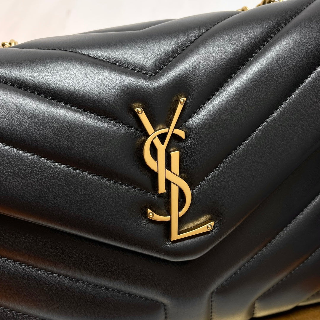 YSL Small Loulou Bag 23cm Black Lambskin GHW