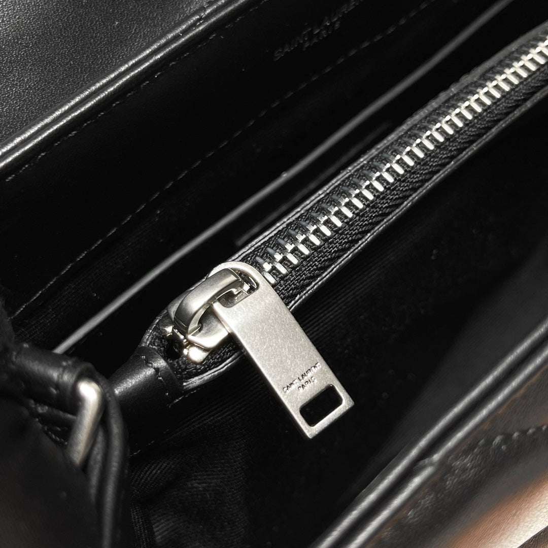 YSL Small Loulou Bag 23cm Black Lambskin SHW