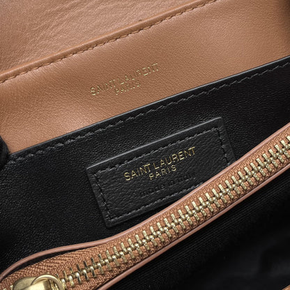 YSL Small Loulou Bag 23cm Tan Brown Lambskin