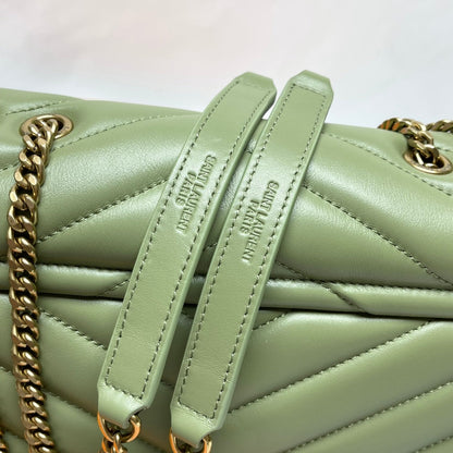 YSL Small Loulou Bag 23cm Olive Lambskin