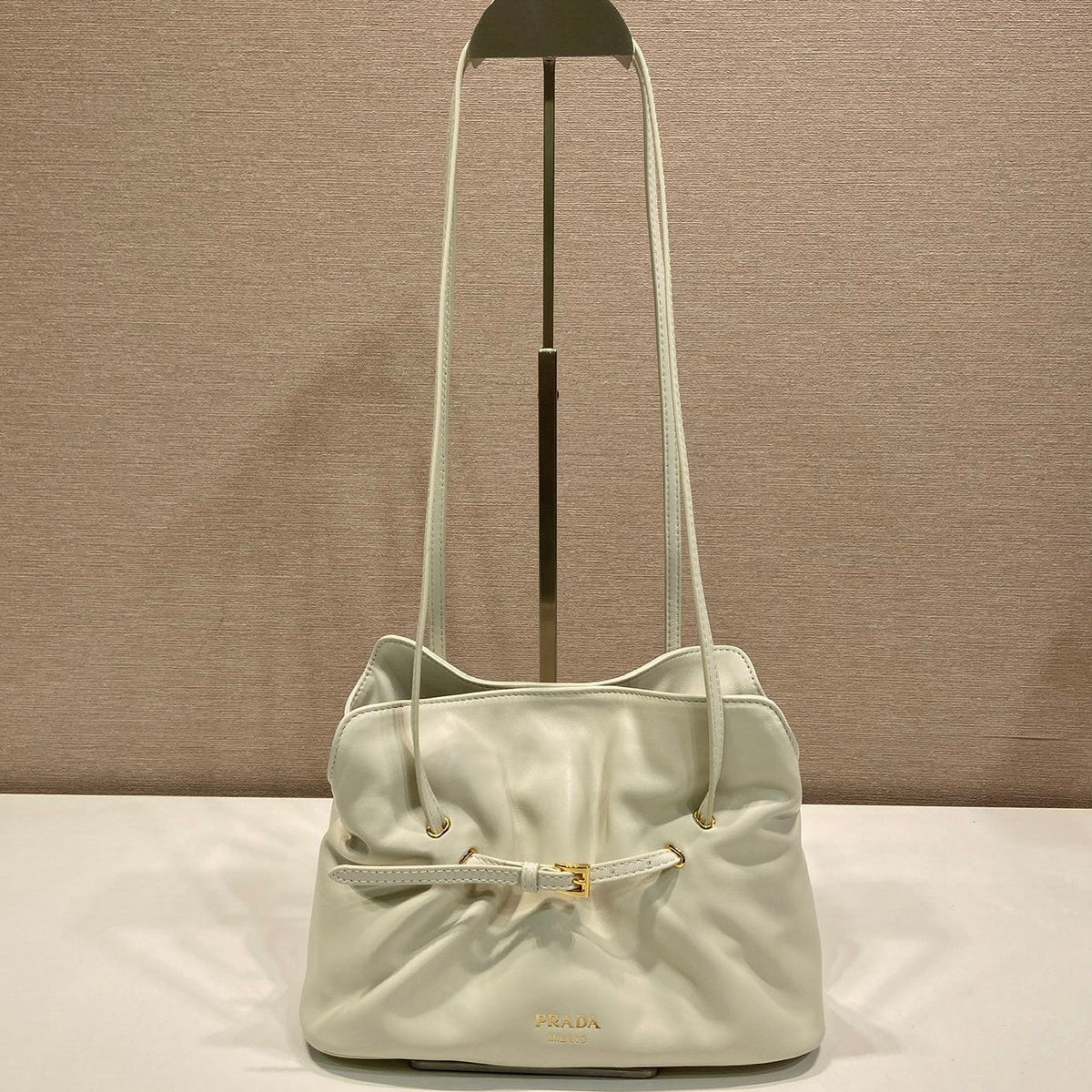 Prada Small Dada 25cm Ivory Nappa Leather