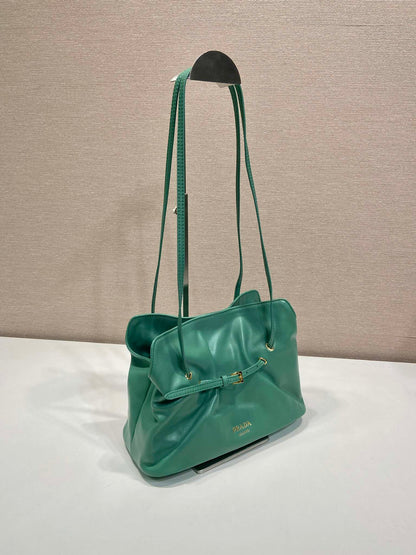 Prada Small Dada 25cm Teal Green Nappa Leather