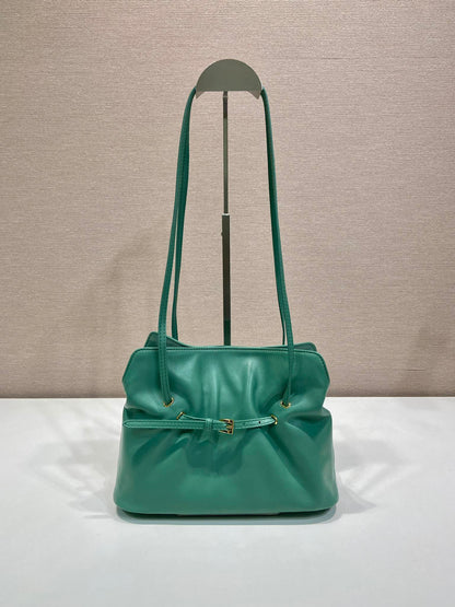 Prada Small Dada 25cm Teal Green Nappa Leather