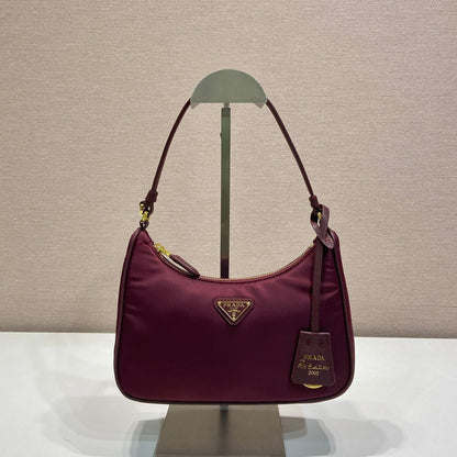 PRA Shoulder Bag 22 burgundy nylon fabric 280825