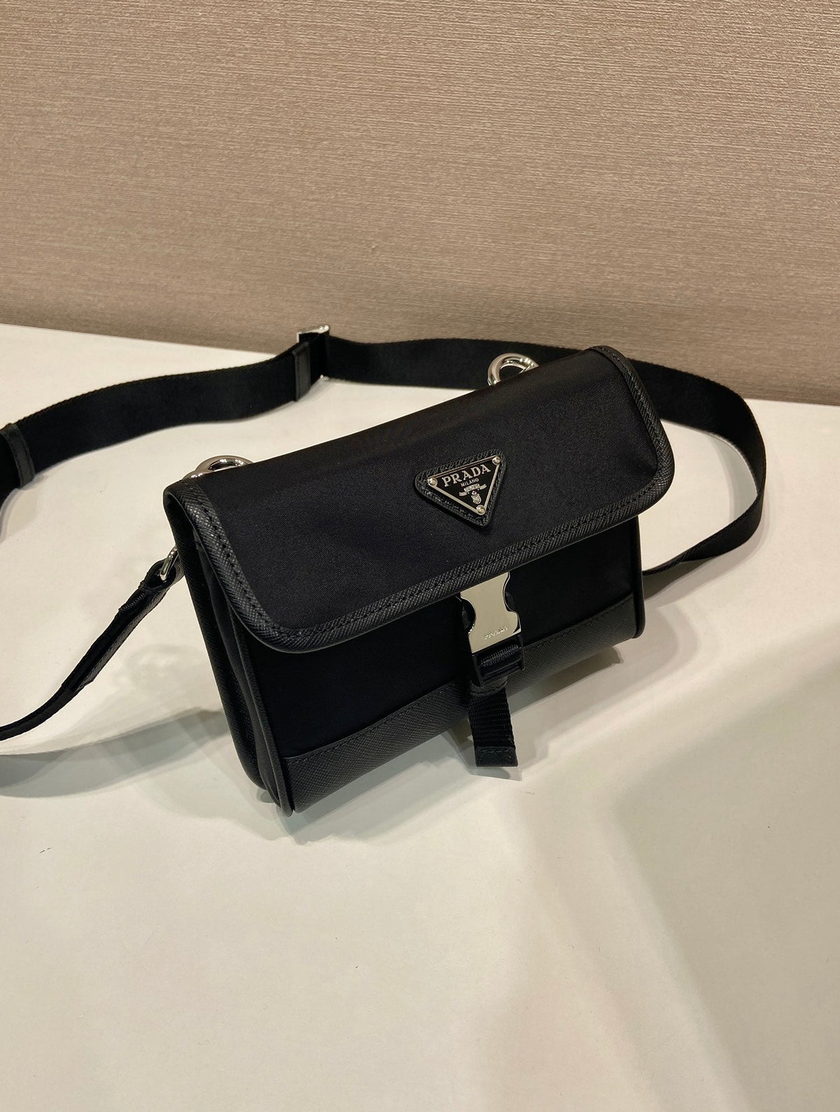 Prada 2026 Smartphone Case 18cm Black Re-Nylon