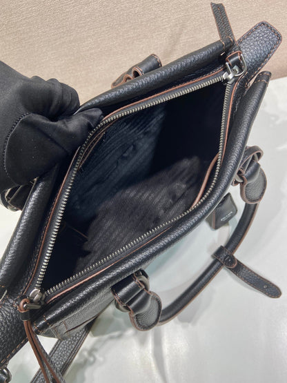 Prada Large Tote Bag 35cm Black Leather