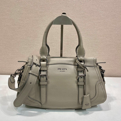 Prada Large Tote Bag 35cm Taupe Leather